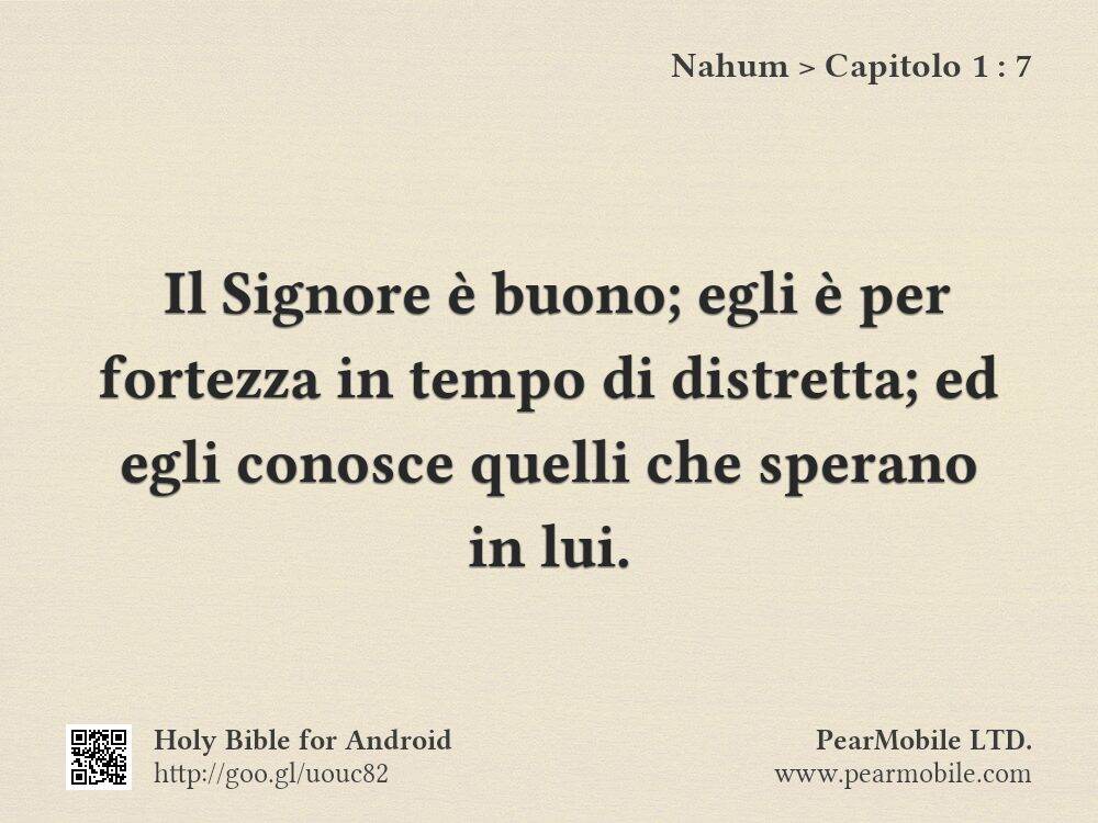 Nahum, Capitolo 1:7